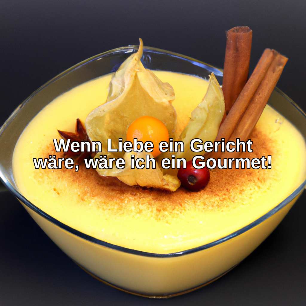 Wenn Liebe ein Gericht wäre, wäre ich ein Gourmet!